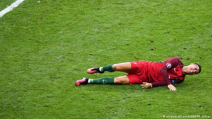Frankreich Euro 2016 Finale Frankreich gegen Portugal Ronaldo verletzt