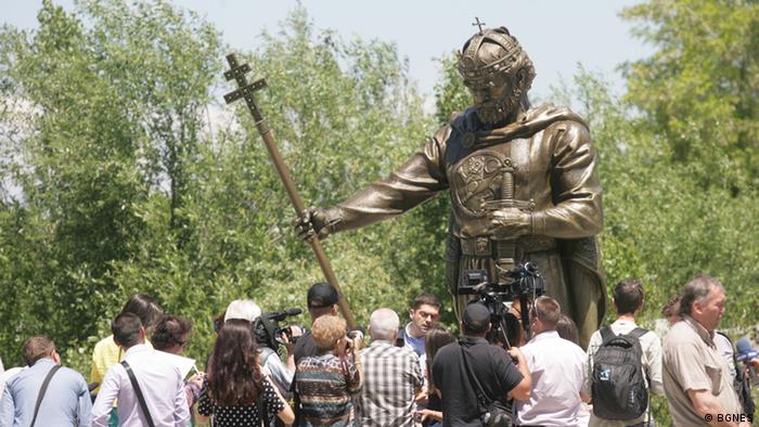 Bulgarien Sofia Enthüllung Denkmal von König Samuil (BGNES)