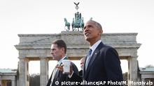 Deutschland Barack Obama am Brandenburger Tor