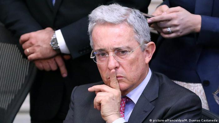 Alvaro Uribe ehemaliger Präsidnent Kolumbien (picture-alliance/dpa/M. Duenas Castaneda)