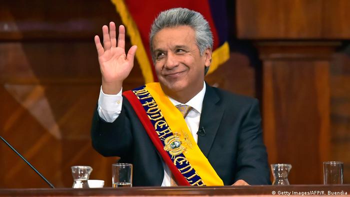 Ecuador Sozialist Lenín Moreno tritt Präsidentenamt aan (Getty Images/AFP/R. Buendia)