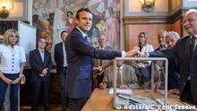Frankreich Staatspräsident Macron wählt in Le Touquet
