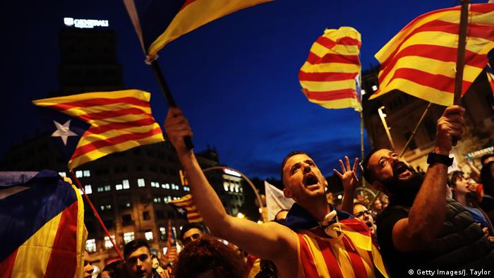 Spanien Demonstration für Unabhängigkeit Katalonien in Barcelona (Getty Images/J. Taylor)
