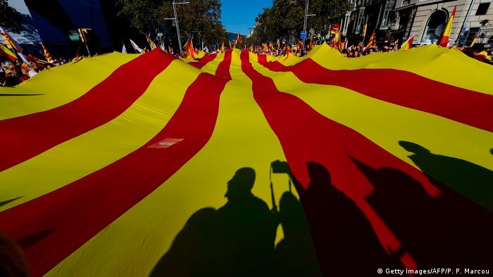 Demonstration für Unabhängigkeit Kataloniens (Getty Images/AFP/P. P. Marcou)