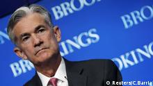 Gouverneur der Federal Reserve, Jerome Powell, besucht eine Konferenz in der Brookings Institution in Washington