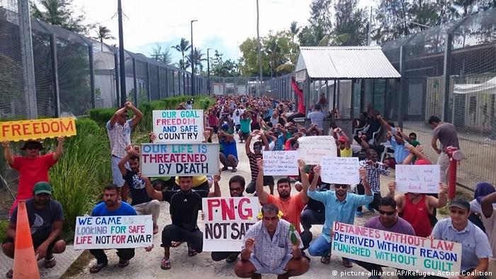Papua New Guinea Manus Flüchtlingslager Protest (picture-alliance/AP/Refugee Action Coalition)