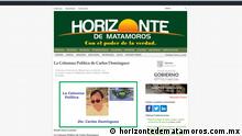 Mexiko Screenshot Website Horizonte de Matamoros