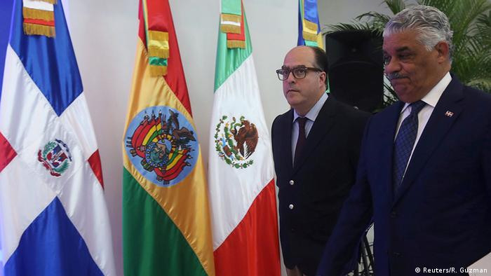 Dominikanische Republik Julio Borges und Miguel Vargas in Santo Domingo (Reuters/R. Guzman)