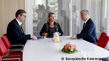 Brüssel EU-Kommission | Hashim Thaci, Federica Mogherini & Aleksandar Vucic