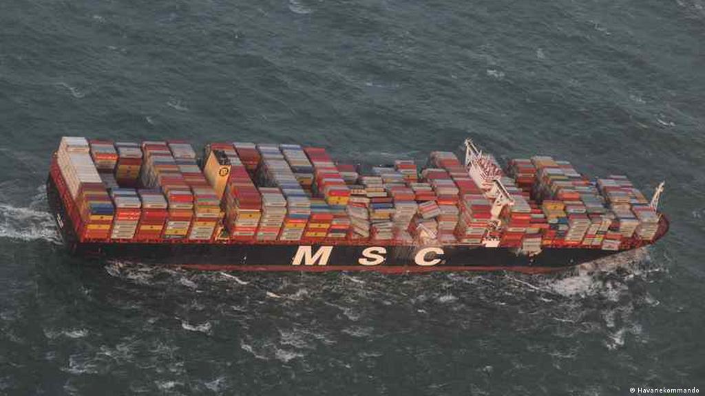 Cargo Ship Loses 270 Containers Near German Island In North Sea