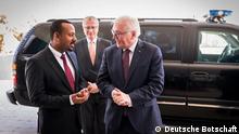Ethiopian Prime Minister Abiy Ahmed meets with German President Frank-Walter Steinmeier