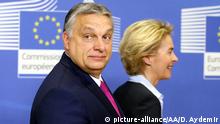 Belgien Viktor Orban und Ursula von der Leyen (picture-alliance/AA/D. Aydemir)